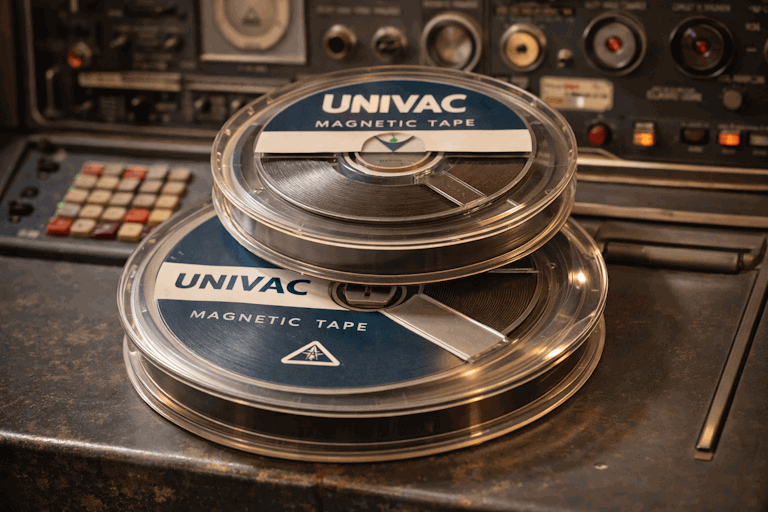 Cinta magnética UNIVAC en carrete