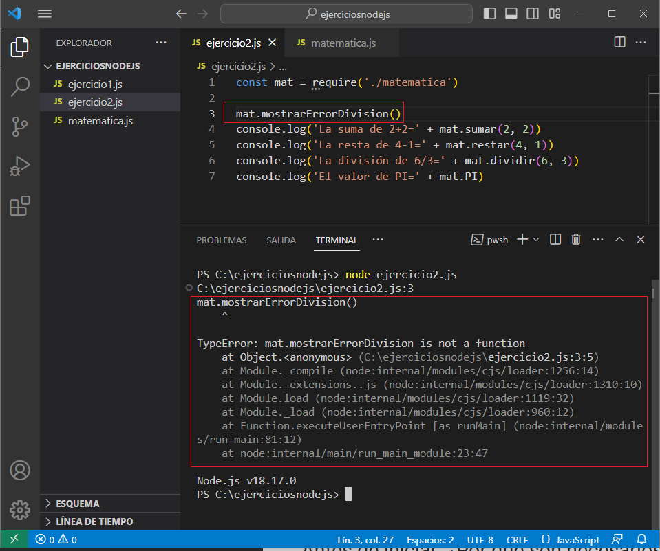 modulo en nodejs con error