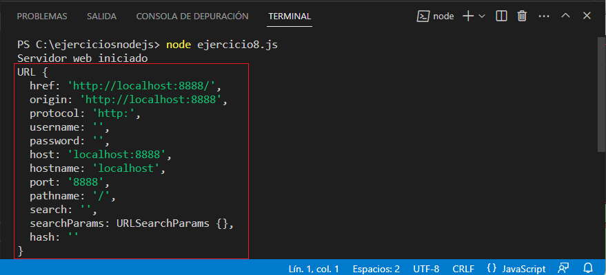 clase URL nodejs