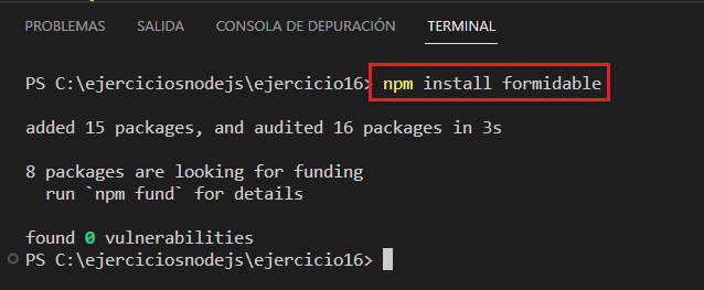 npm install formidable