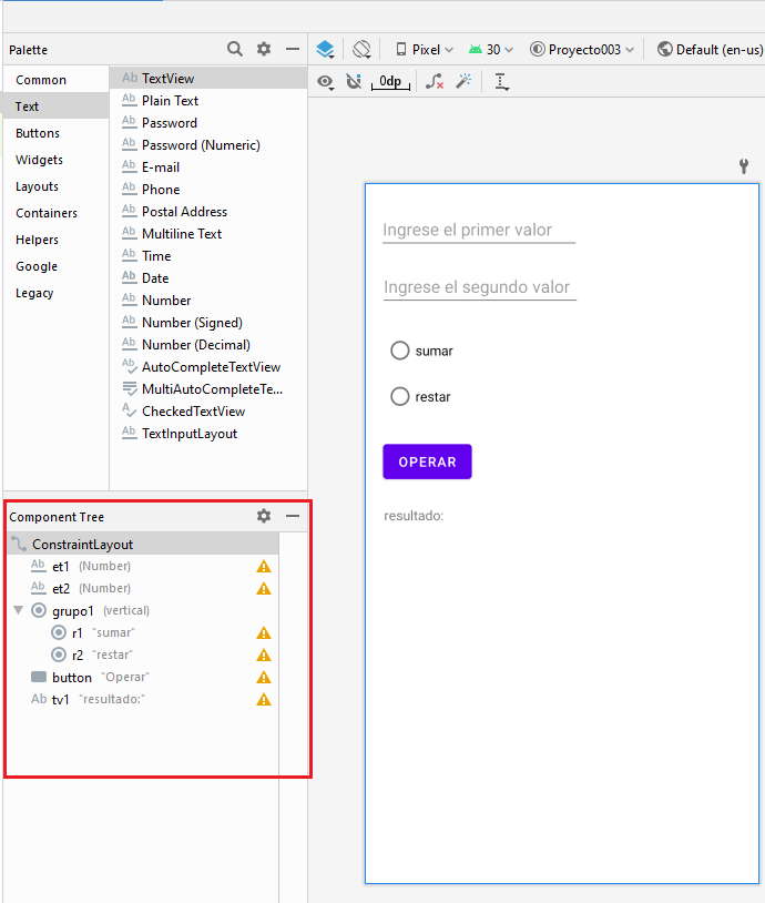 controles android radiogroup y radiobutton