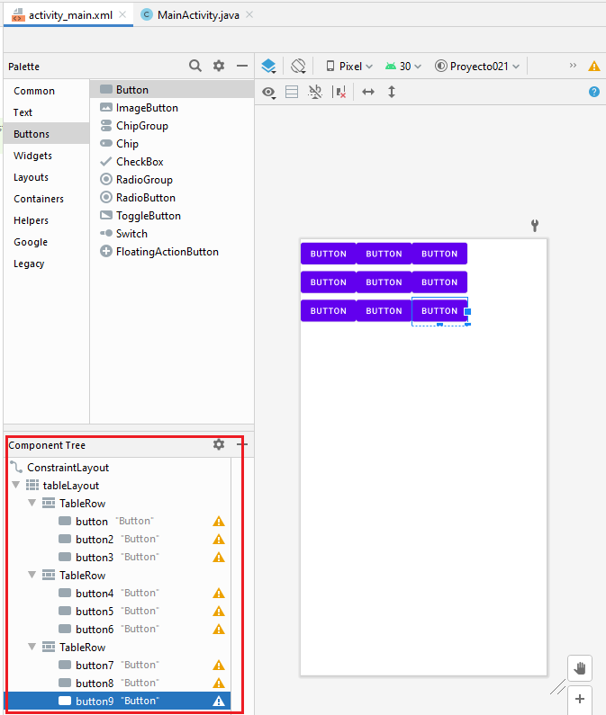 TableLayout