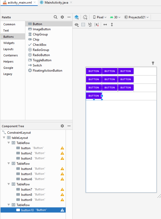 TableLayout