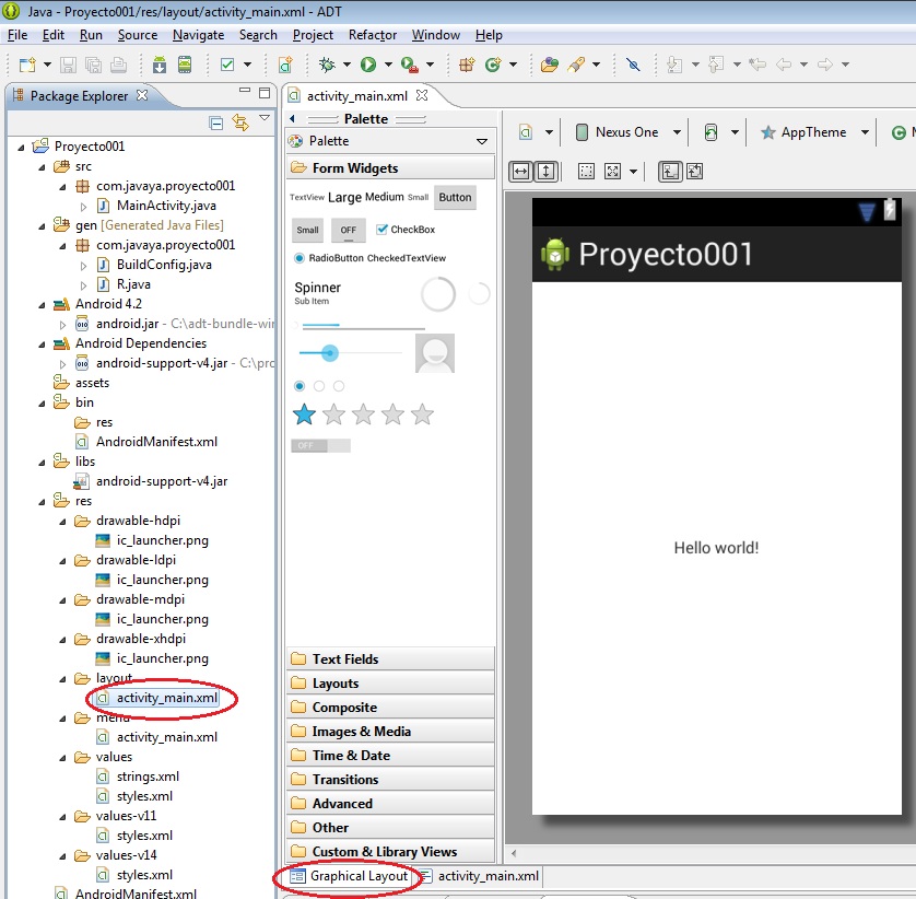 archivo xml graphical layout