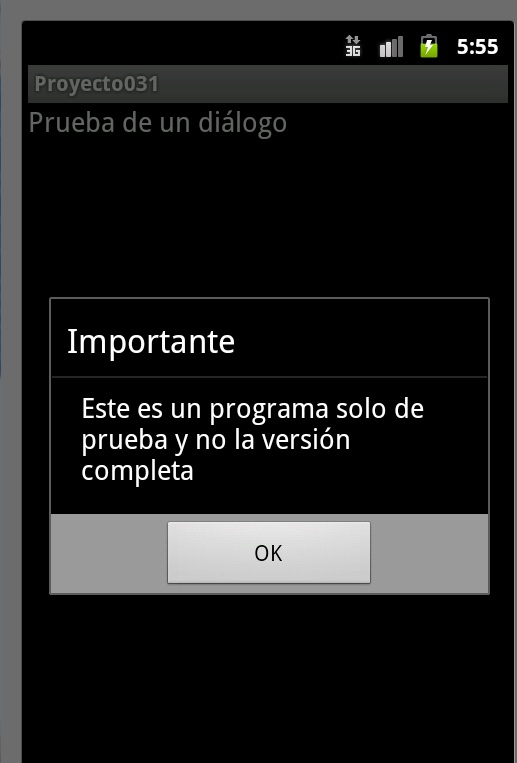 Diálogo en Android