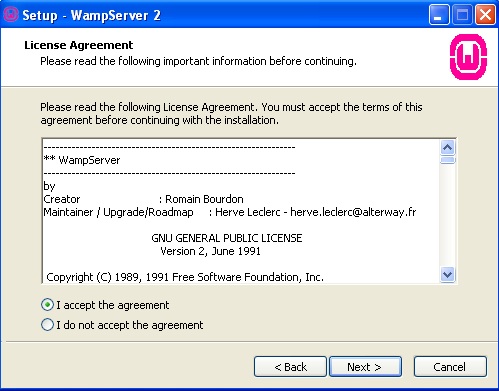 instalación del WampServer con el MySQL