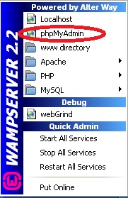 instalación del WampServer con el MySQL