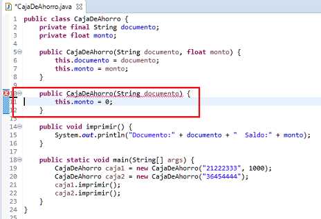 java constantes sin inicializar final