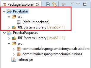 Consumir archivo Jar Eclipse