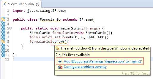 @SuppressWarnings java