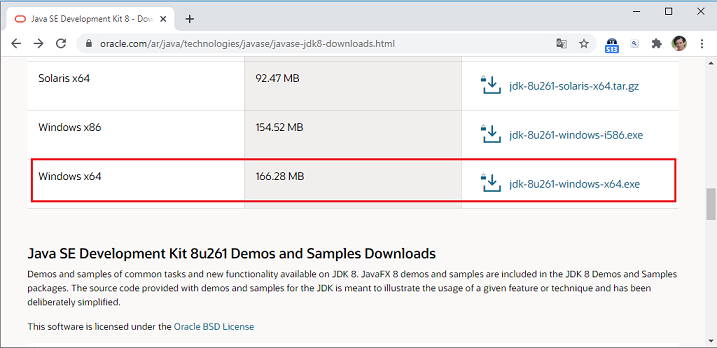 descarga jdk 8 de Java