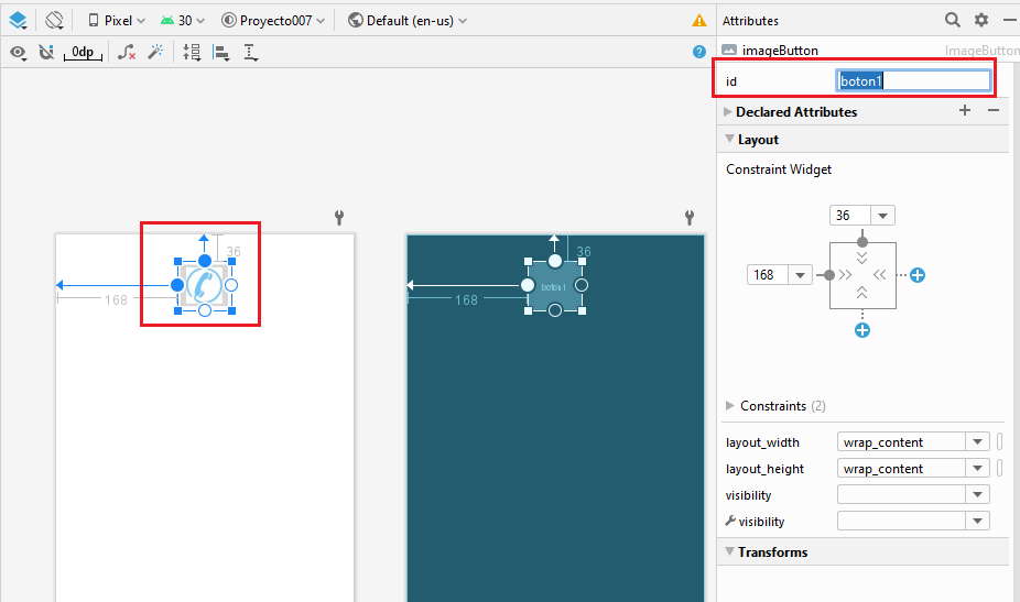 control ImageButton en android