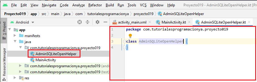 Crear clase en Android Studio