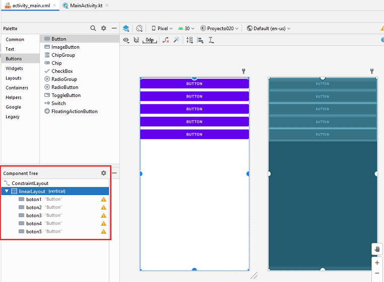 Linear Layout Vertical