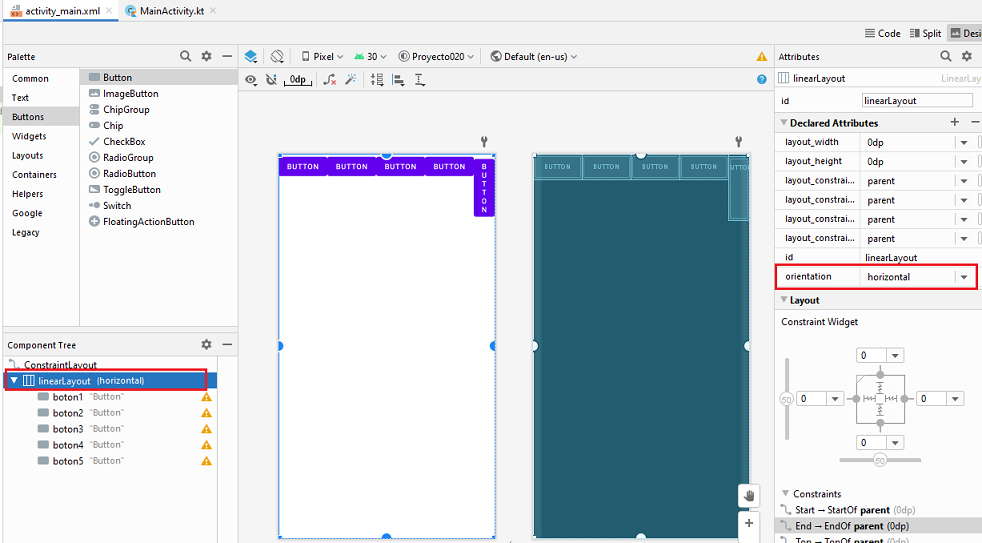 Linear Layout Vertical