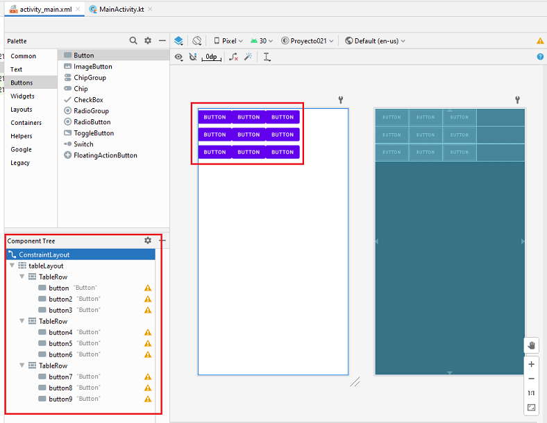 TableLayout