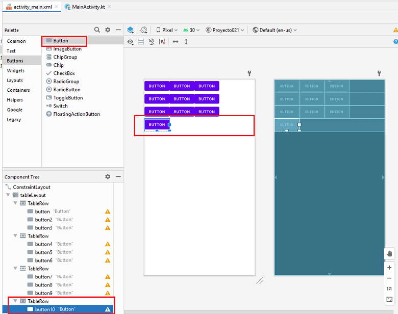 TableLayout