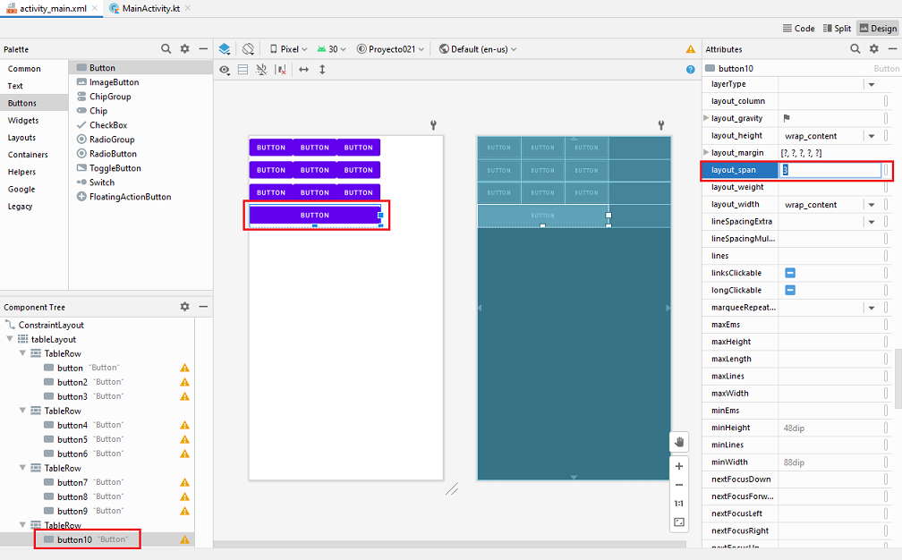 TableLayout