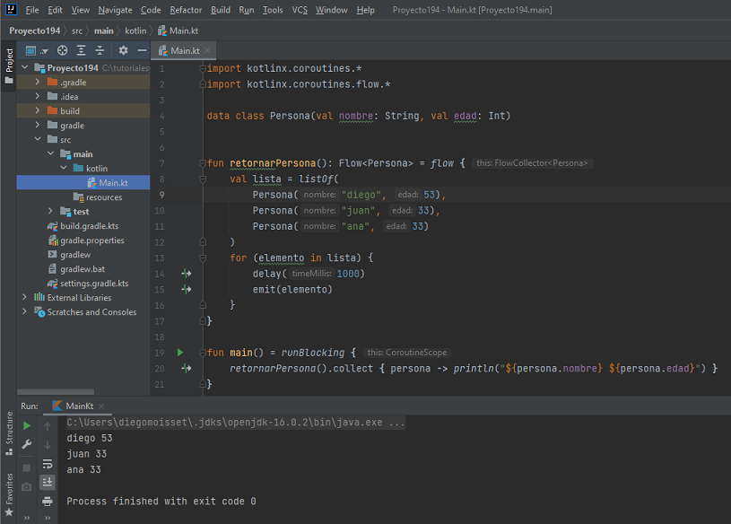 Coroutines runBlocking Flow