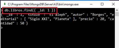MongoDB find con parámetros