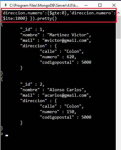 MongoDB documentos embebidos