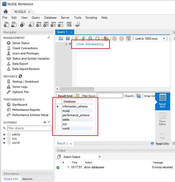 MySQL workbench