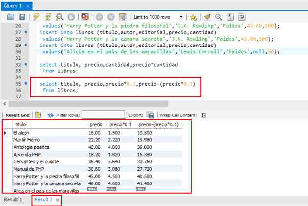 MySQL columnas calculadas