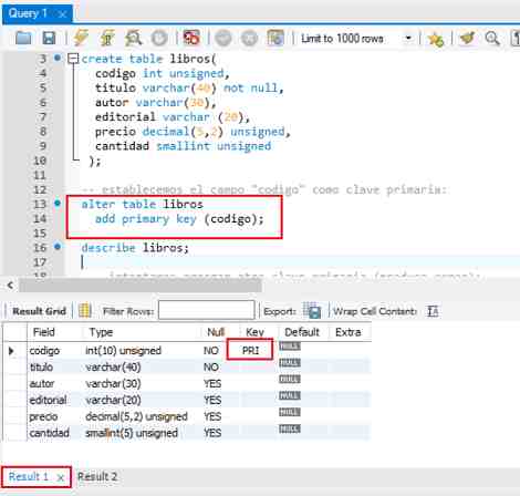 MySQL alter table drop primary add primary key