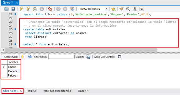 MySQL crear tabla a partir de otra