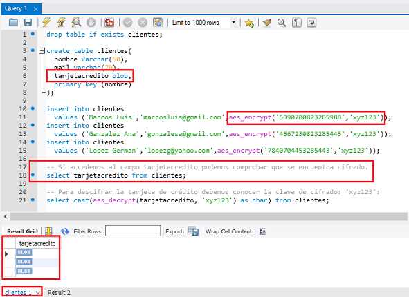 MySQL aes_encrypt aes_decrypt