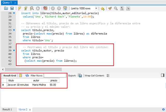 MySQL subconsulta como expresión