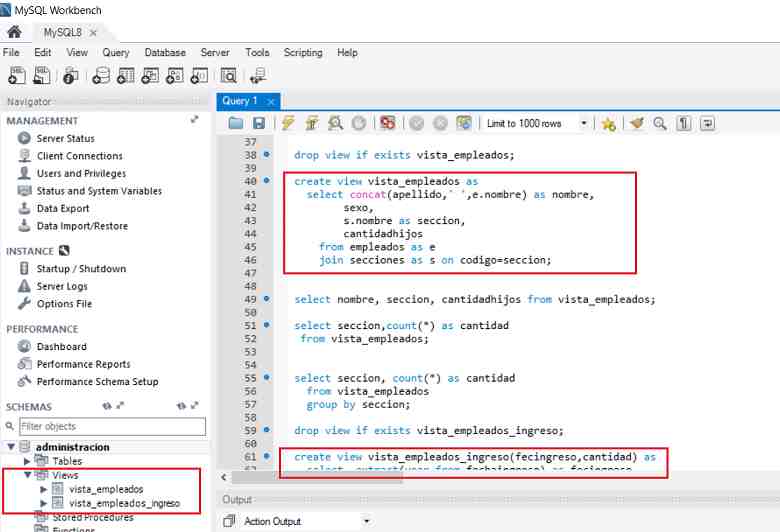 MySQL create view