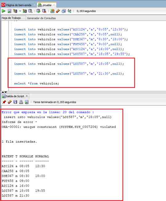 SQL Developer clave primaria compuesta