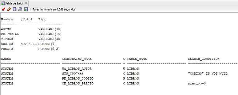 SQL Developer agregar campos y restricciones