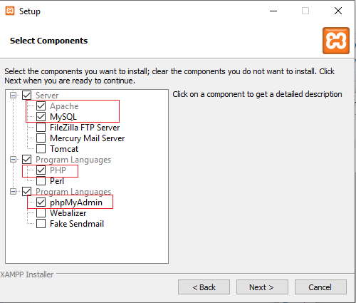 instalación de XAMPP