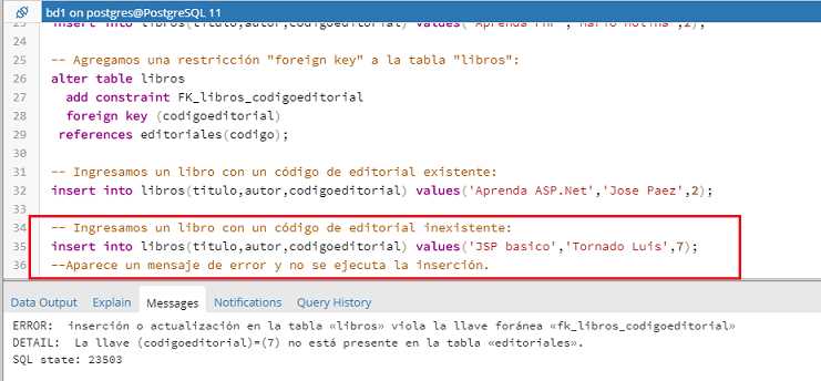 PostgreSQL pgAdmin foreign key