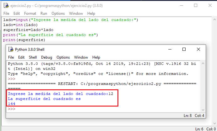 diagrama flujo superficie cuadrado