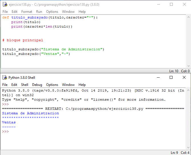 parámetros por defecto en python