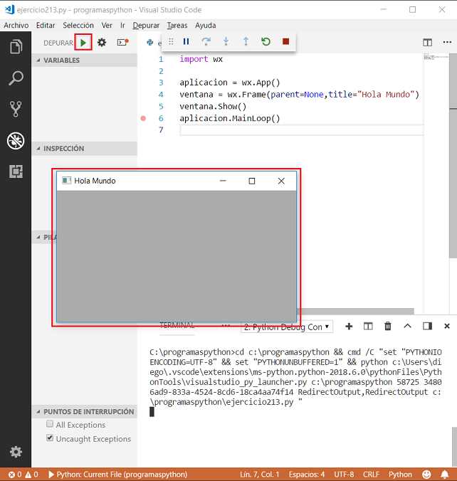 programa mínimo wxPython