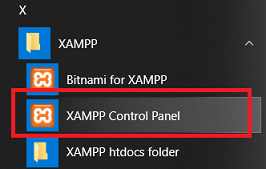 XAMPP Control Panel