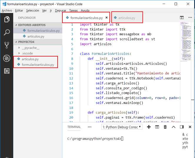 modulos SQLite python