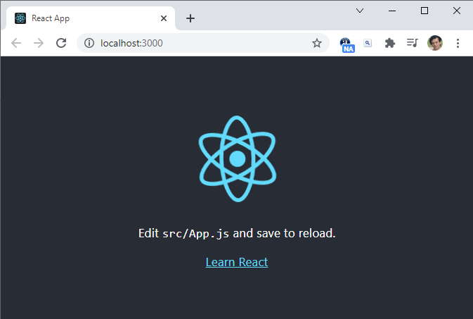 aplicación React funcionando