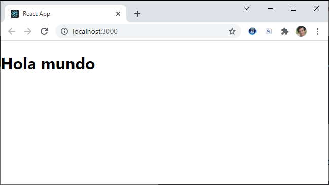 aplicacion React funcionando