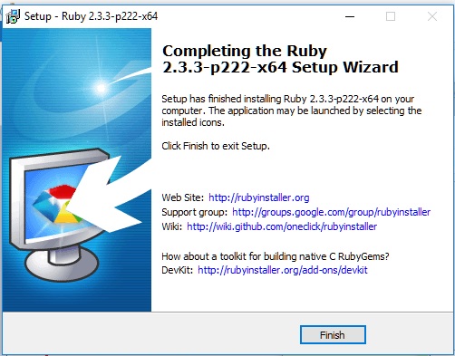 instalación lenguaje Ruby en Windows