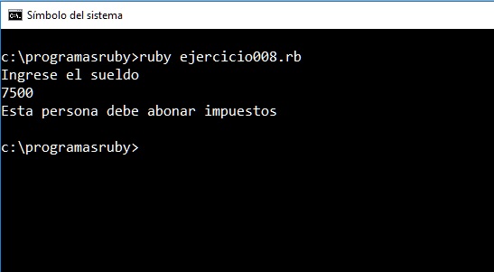 problema estructura condicional simple en ruby