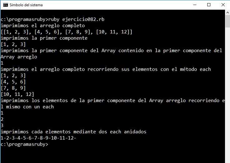 Array de Arrray en Ruby