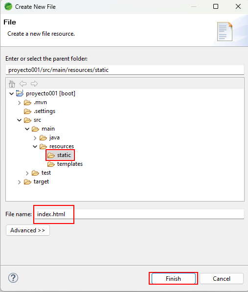 Creación de un archivo HTML