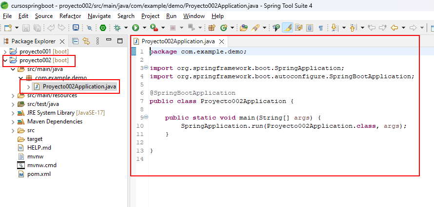 archivo principal de un proyecto spring boot