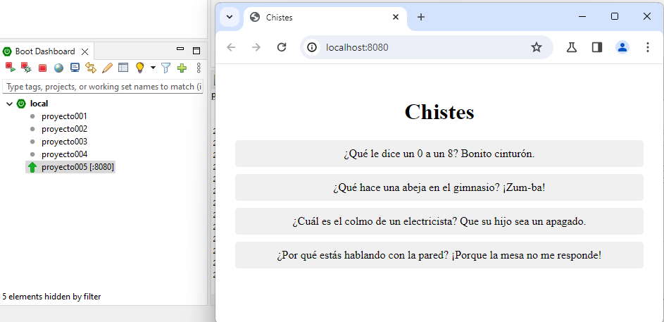 ejecución de aplicación web