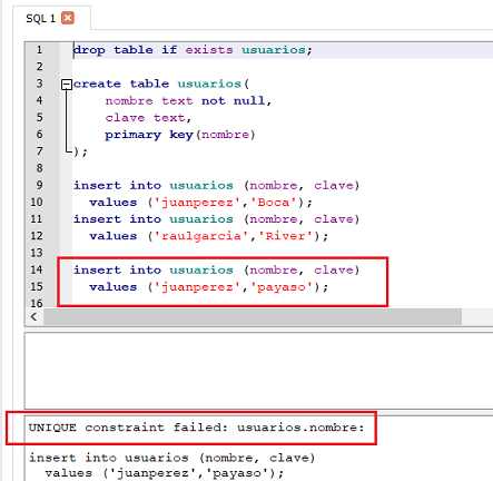 SQLite Browser primary key